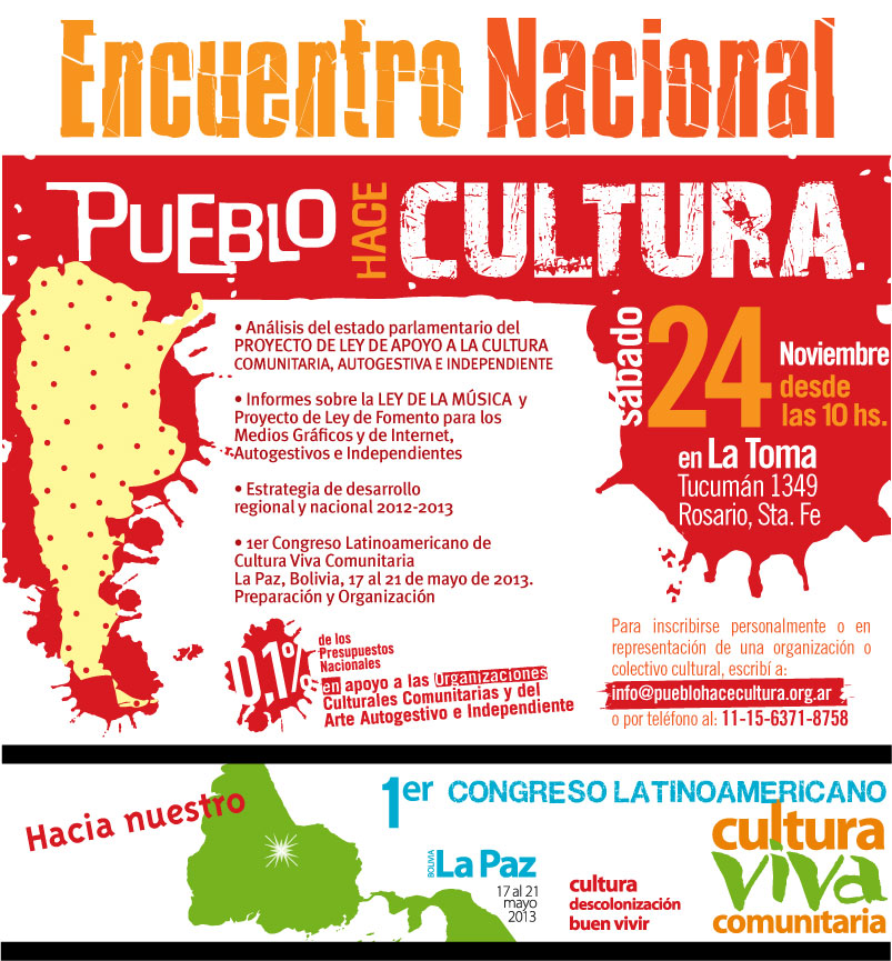 INFORMAÇÃO: Encuentro Nacional Pueblo Hace Cultura